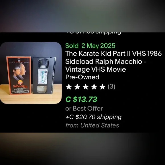 The Karate Kid Part II / VHS 1986 / Sideload Ralph Macchio / Vintage VHS Movie - Picture 7 of 7